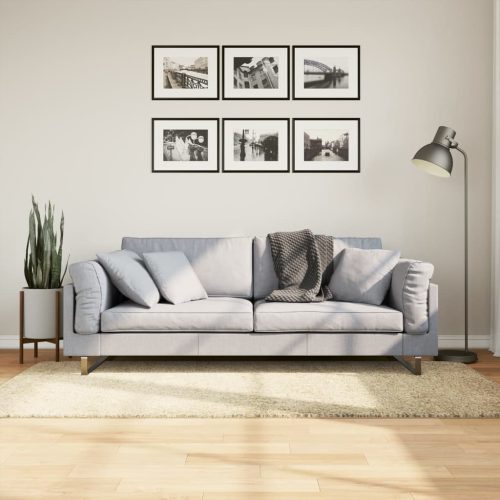 vidaXL aranyszínű hosszú szálú bozontos modern szőnyeg 100 x 200 cm