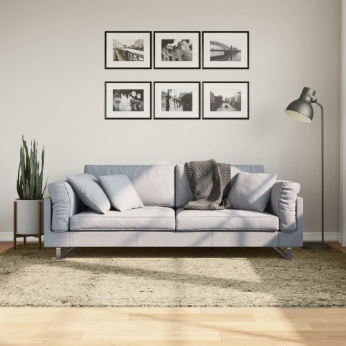 vidaXL aranyszínű hosszú szálú bozontos modern szőnyeg 160 x 230 cm