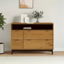   vidaXL FLAM tömör fenyőfa fiókos szekrény 110 x 40 x 80 cm