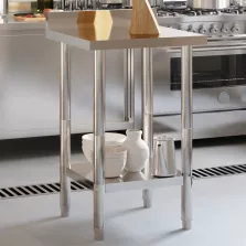   vidaXL rozsdamentes acél konyhai munkaasztal hátlappal 55 x 55 x 93 cm