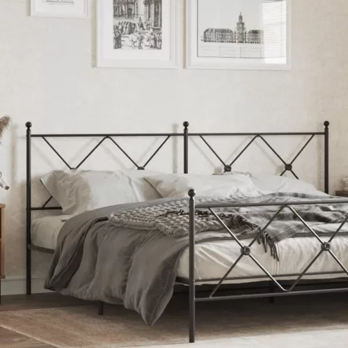 vidaXL fekete fém fejtámla 180 cm