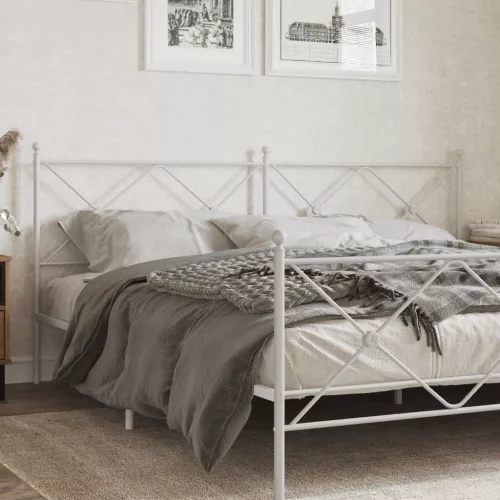 vidaXL fehér fém fejtámla 200 cm
