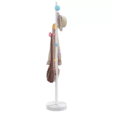 vidaXL fehér porszórt vas ruhafogas 172 cm