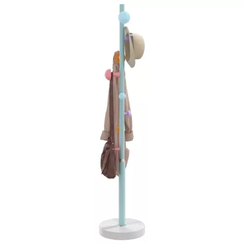 vidaXL kék porszórt vas ruhafogas 172 cm