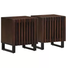   vidaXL 2 db tömör mangófa éjjeliszekrény 40 x 34 x 46 cm