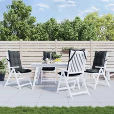   vidaXL 4 db antracitszürke oxford szövet magas háttámlájú székpárna