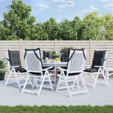   vidaXL 6 db antracitszürke oxford szövet magas háttámlájú székpárna