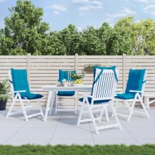   vidaXL 4 db világoskék oxford szövet magas háttámlájú székpárna