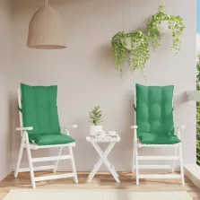   vidaXL 2 db zöld oxford-szövet magas háttámlájú székpárna