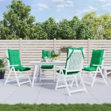   vidaXL 4 db zöld oxford-szövet magas háttámlájú székpárna