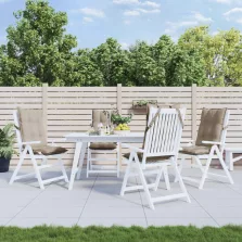   vidaXL 4 db tópszínű oxford-szövet magas háttámlájú székpárna