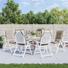   vidaXL 6 db tópszínű oxford-szövet magas háttámlájú székpárna