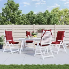   vidaXL 4 db bordó oxford-szövet magas háttámlájú székpárna