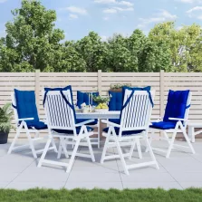   vidaXL 6 db királykék oxford szövet magas háttámlájú székpárna