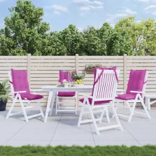   vidaXL 4 db rózsaszín oxford-szövet magas háttámlájú székpárna