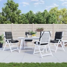   vidaXL 4 db antracitszürke oxford szövet alacsony háttámlájú székpárna