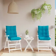   vidaXL 2 db világoskék oxford szövet alacsony háttámlájú székpárna