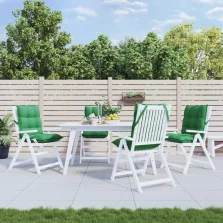   vidaXL 4 db zöld oxford szövet alacsony háttámlájú székpárna