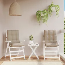   vidaXL 2 db tópszínű oxford szövet alacsony háttámlájú székpárna