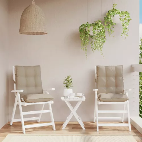 vidaXL 2 db tópszínű oxford szövet alacsony háttámlájú székpárna