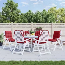   vidaXL 6 db bordó oxford-szövet alacsony háttámlájú székpárna