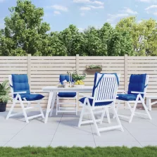   vidaXL 4 db királykék oxford szövet alacsony háttámlájú székpárna