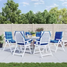   vidaXL 6 db királykék oxford szövet alacsony háttámlájú székpárna