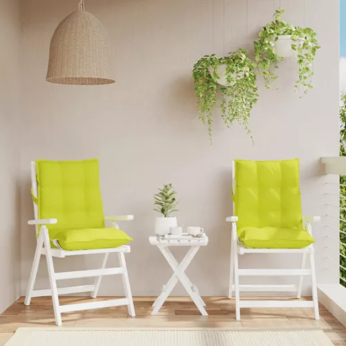 vidaXL 2 db világoszöld oxford szövet alacsony háttámlájú székpárna