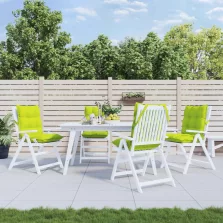   vidaXL 4 db világoszöld oxford-szövet alacsony háttámlájú székpárna