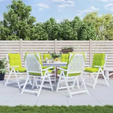   vidaXL 6 db világoszöld oxford szövet alacsony háttámlájú székpárna