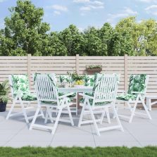   vidaXL 6 db levélmintás oxford szövet alacsony háttámlájú székpárna