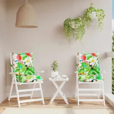   vidaXL 2 db többszínű oxford szövet alacsony háttámlájú székpárna