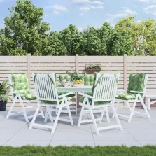   vidaXL 6 db levélmintás oxford szövet alacsony háttámlájú székpárna