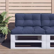   vidaXL tengerészkék szövet raklappárna szett 70 x 40 x 12 cm