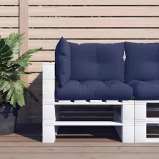 vidaXL 3 db tengerészkék oxford szövet raklappárna