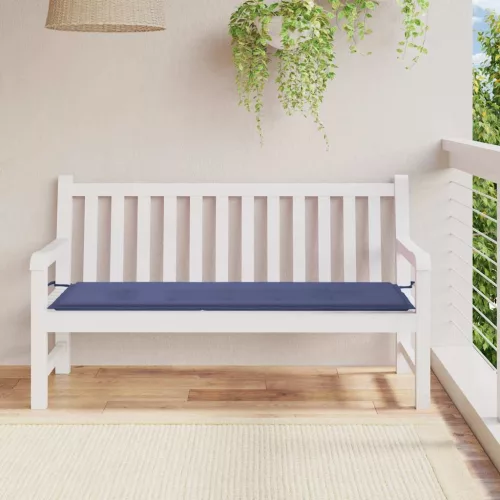 vidaXL tengerészkék oxford szövet kerti padpárna 150x50x4 cm
