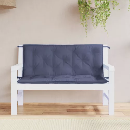 vidaXL 2 db tengerészkék oxford szövet kerti padpárna 120 x 50 x 7 cm