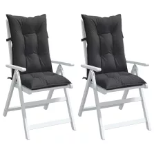   vidaXL 2 db antracit szövet magas háttámlájú székpárna 120x50x7 cm