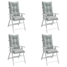   vidaXL 4 db világosszürke szövet magas háttámlájú székpárna 120x50x7cm