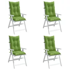   vidaXL 4 db melange zöld szövet magas háttámlájú székpárna 120x50x7 cm