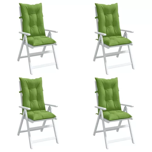 vidaXL 4 db melange zöld szövet magas háttámlájú székpárna 120x50x7 cm