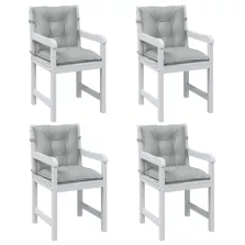   vidaXL 4db melange világosszürke szövet háttámlás székpárna 100x50x7cm