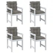   vidaXL 4 db melange sötétszürke szövet háttámlás székpárna 100x50x7 cm