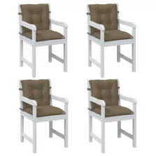   vidaXL 4 db melange tópszínű szövet háttámlás székpárna 100x50x7 cm