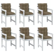   vidaXL 6 db melange tópszínű szövet háttámlás székpárna 100x50x7 cm