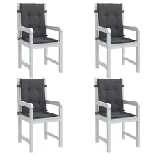   vidaXL 4 db melange antracit szövet háttámlás székpárna 100x50x4 cm