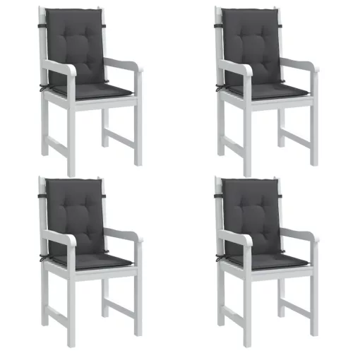 vidaXL 4 db melange antracit szövet háttámlás székpárna 100x50x4 cm