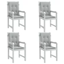   vidaXL 4db melange világosszürke szövet háttámlás székpárna 100x50x4cm