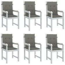   vidaXL 6 db melange sötétszürke szövet háttámlás székpárna 100x50x4 cm