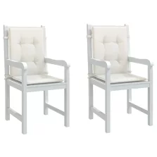   vidaXL 2 db melange krémszínű szövet háttámlás székpárna 100x50x4 cm